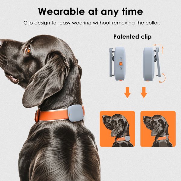 2025 Rechargeable Waterproof Eco-Friendly Plastic Dog Training Collar Non-Electric Anti-Bark Stop Device Vibration Training
