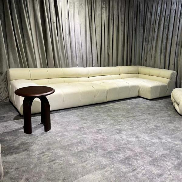 Tufted Button Fabric Living Room Sectional Couch White Sofa Loveseat Furniture Set