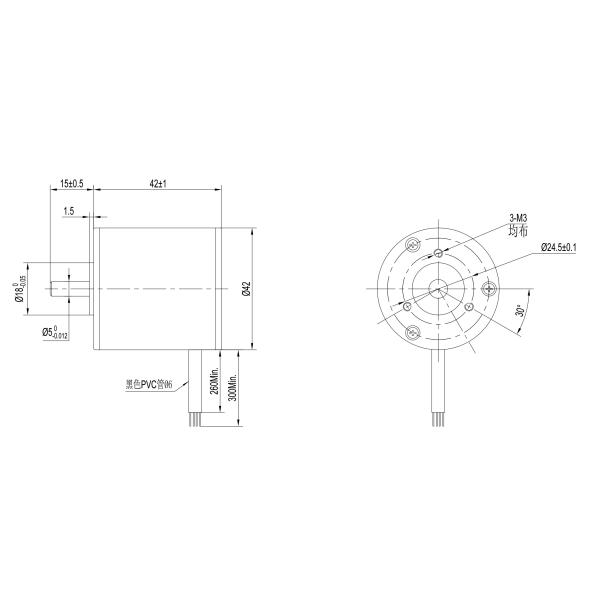 Облегченный безщеточный вольт 11W 0.035nm 42BLY01C 002 поляка 24 мотора 4 Dc 3000RPM