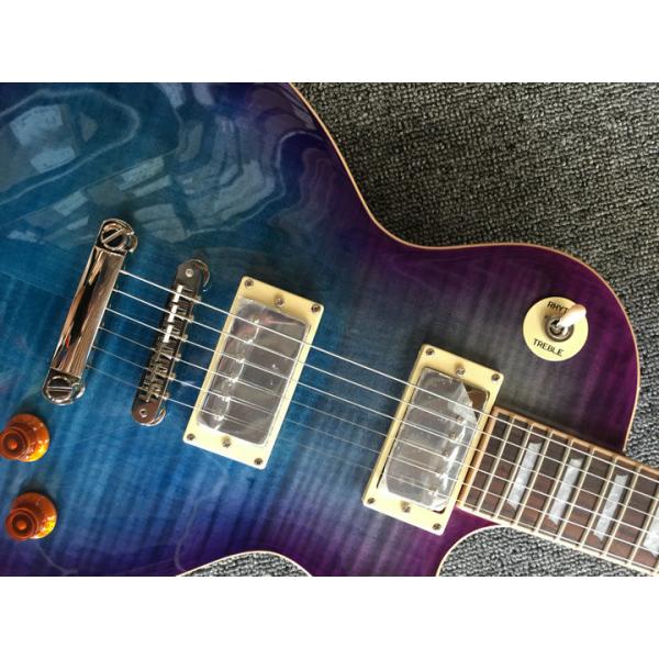 2017 New + guitar factory + Chibson LP custom electric guitar blue flame maple top LP custom 1959 guitar Free Shipping L