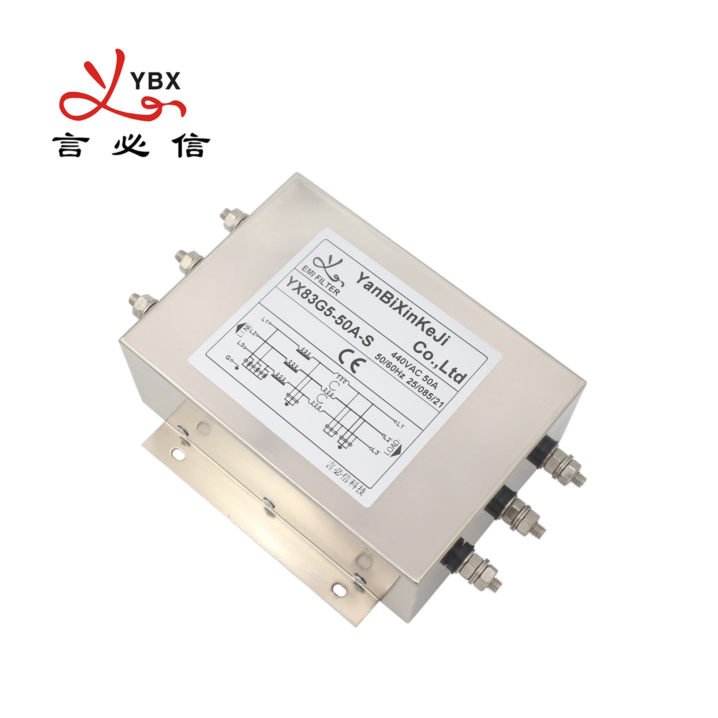 Сила DC 2250VDC конвертера фильтра EMI 50A высокой эффективности трехфазная