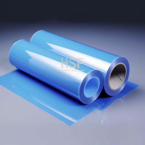 Film de libération en PET revêtu de silicone bleu clair 36um pour décoration intérieure automobile