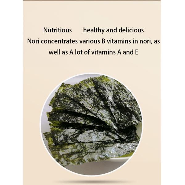 Les casse-croûte rôtis d'algue 100% organique ont grillé Nori Seaweed For Healthy Snacking