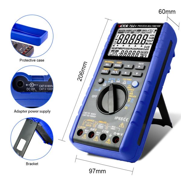 VICTOR 79A+ Professional Multifunction Process Calibrator Multimeter Digital Process Multimeter