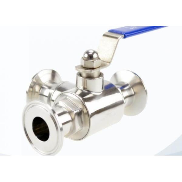 2 Inch 3 Ball Stainless Steel Sanitary Valves L Type With Clamp Weld Thread Connection