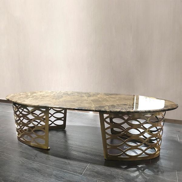 Золотой подгонянный журнальный стол выковал журнальный стол 50cm круглый мраморный верхний