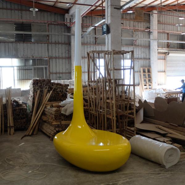 Hotel mall deco egg special shape multi-color fiberglass resting chair as functional furniture