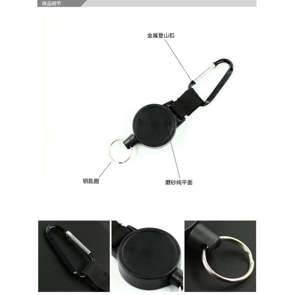 Deyi Badge Reel Heavy Duty Badge Reel Retractable Keychain Carabiner Badge Clip Phone Lanyard ID Badge Holders