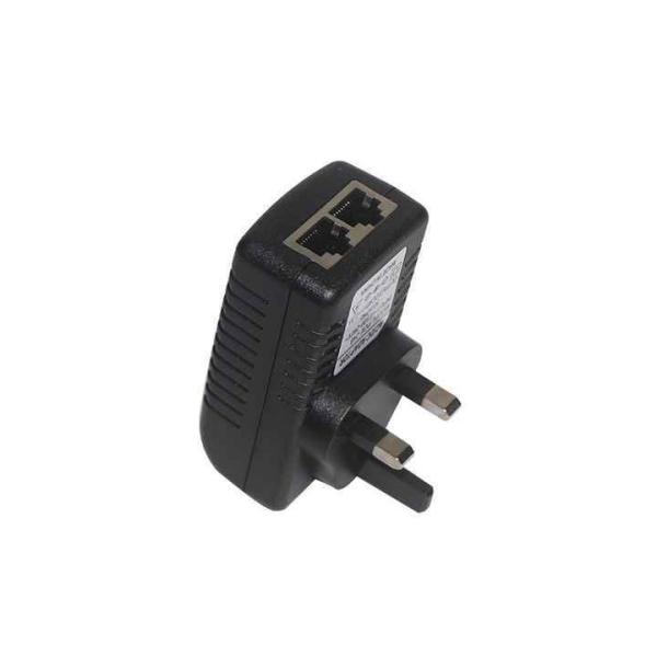 UK Plug 48V PoE Injector for IP Cameras and Wireless APs