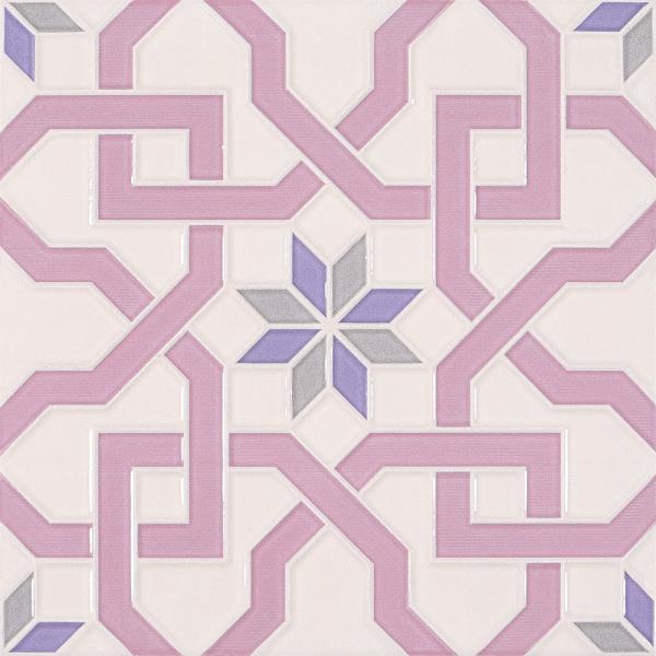 Pink Ceramic Rustic Tile 20x20cm AAA Grade for Bathroom Walls