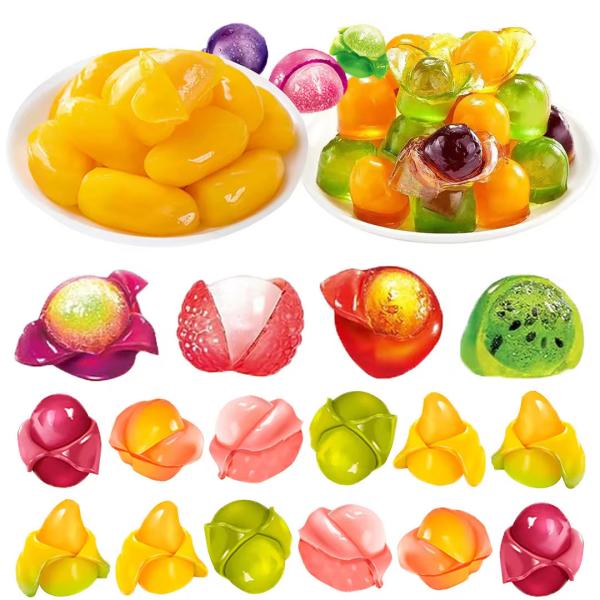 Halal Mini Assorted Soft Fruit Gummies Fruity Flavour In Bag Packaging