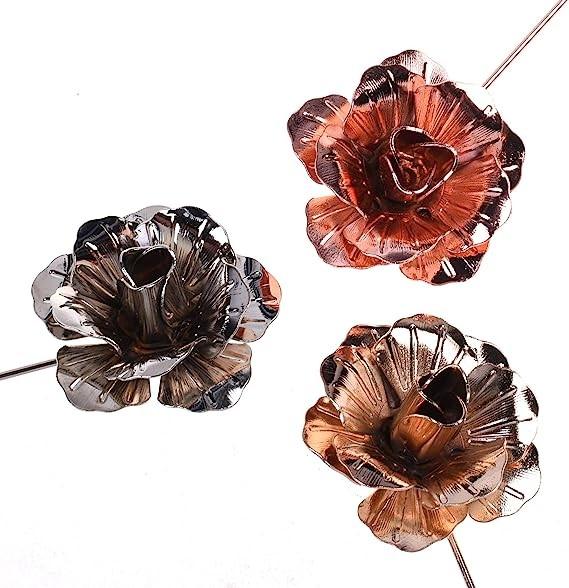 Men's Metalic Gold Flower Lapel Pin/Shirt Stud Brooch Golden, Gentleman's Essentials Premium Handmade Flower Lapel Pin