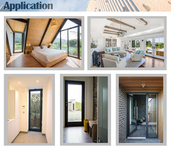 OEM Aluminum Swing Doors , Double Outswing Exterior French Doors