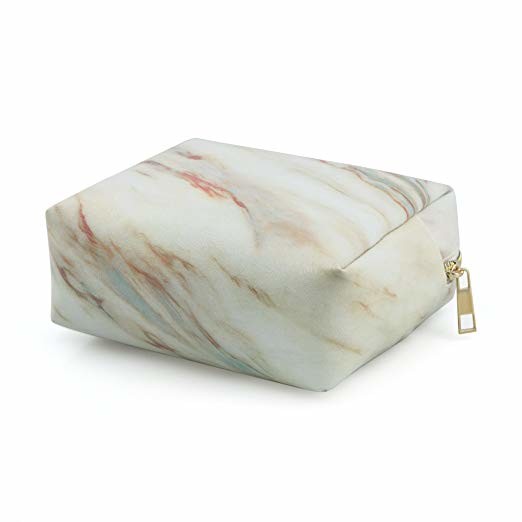 Marble Pattern Makeup Organizer Pouch With Zipper , Mens Travel Toiletry Bag
