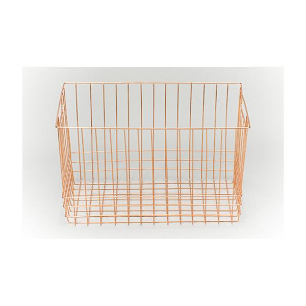 Gold Wire Line Metal Wardrobe Organizer Drawer Organizer Household Metal Basket With Handle For Sundries