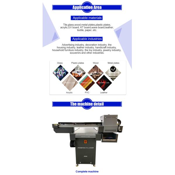 Малый бизнес 900x600 мм CMYK + WV Промышленная автоматическая цифровая УФ плоская печатная машина