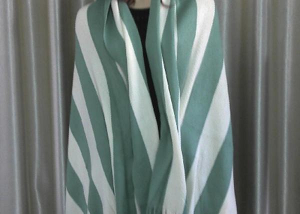 Commercial Soft Acrylic Knit Scarf / Plain Dyed Acrylic Wrap Shawl