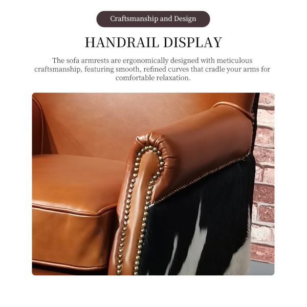 Nidea #8818 Antique Leather Chesterfield Club Lounge Sofa Chair Handmade Living Room Furniture Modern Classic Design