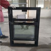 3.54 pouces de rupture thermique en aluminium double fenêtre suspendue avec fenêtre inclinée Noir