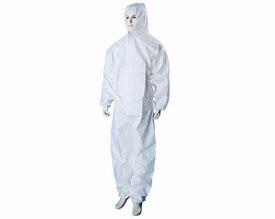 Chemical Safety Nonwoven Disposable Protective Clothing In White Color