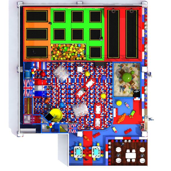 2018 New Trampolines Park with Many Games Like Ninja Course and Indoor Playground