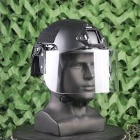 Casque tactique avec PC - protégé Visor transparent Riot - contrôle Casque FAST MICH IBH Rail - équipé de lunettes Casque Airsoft