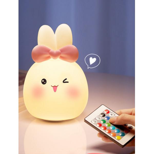 Pat Star Projection Lamp Sugar Milk Rabbit Silicone Night Light Birthday Gift