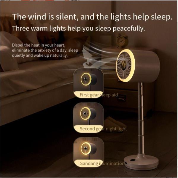 Household Multi Functional Desktop Fan with Remote Control and 6000mAh 18650 Battery