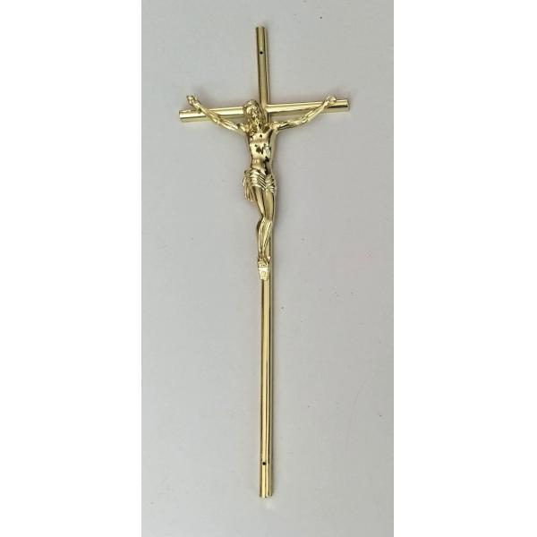 Jesus 3# Casket Cross PP Material Coffin Cross Crucifix Gold Color
