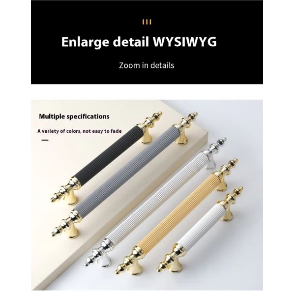 Luxury Cabinet Wardrobe Bathroom Cabinet Door Drawer Furniture Handle Hardware Decorative Handle for Kitchen Living Room