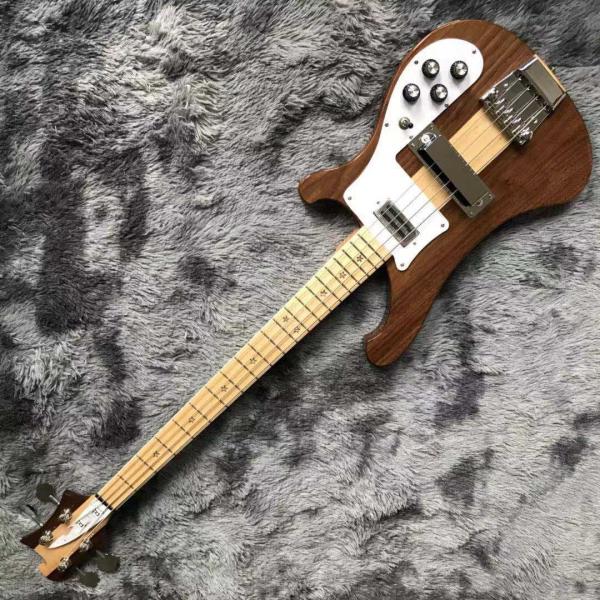Custom 4 Strings Walnut Wood Maple Fingerboard Neck Through Body Electric Bass