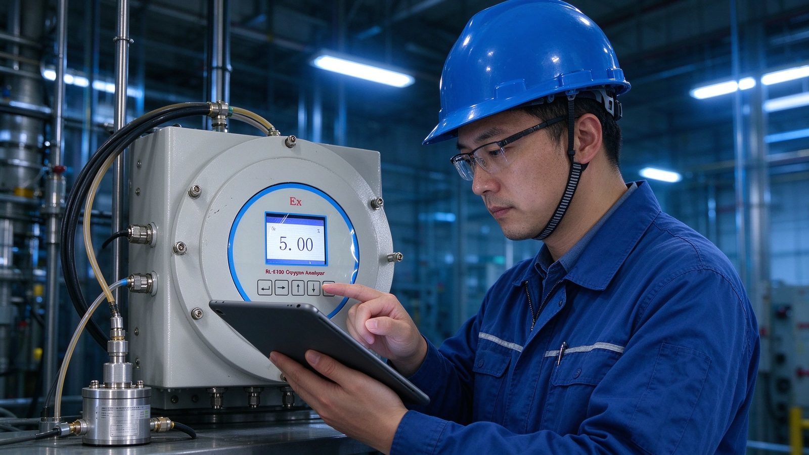 Online Explosion Proof Gas Analyzer EX d IIC T6 Gb Oxygen O2 Gas Purity Analyzer