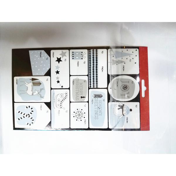 Christmas Sticker Printing White Paper Board Sheet Holiday Decoration