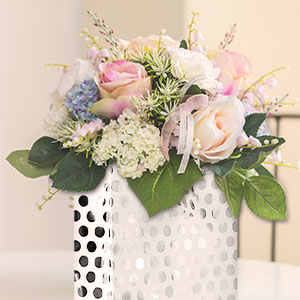 Silver Iridescent Medium Gift Bags With Handles For Weddings, Birthdays pack, Metallic Presents Wrapping Party Favor Bag