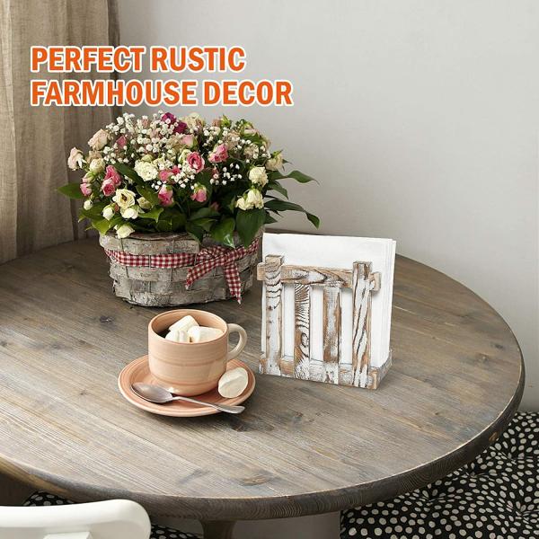 Customizable Rustic Napkin Holder for Farmhouse Decoration Printing Silk-screen/Burned