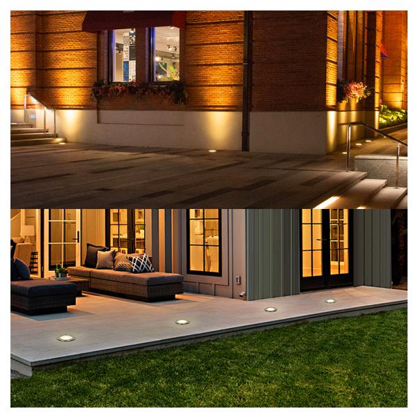 6W Square Underground Lights Outdoor IP67 Waterproof Recessed Mounted COB Black Aluminium