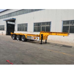3 Axles Skeletal Type Container Semi Trailer Yellow Customer customization