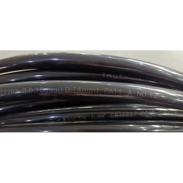 Nylon PA6 PA12 Red Recoil Hose , 12mm Outer Dia Polyamide Tube For Pneumatic Brake System