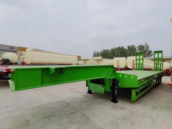 3 Axle 60 Ton Lowbed Semi Trailer Equipment Lowbed Truck Trailer