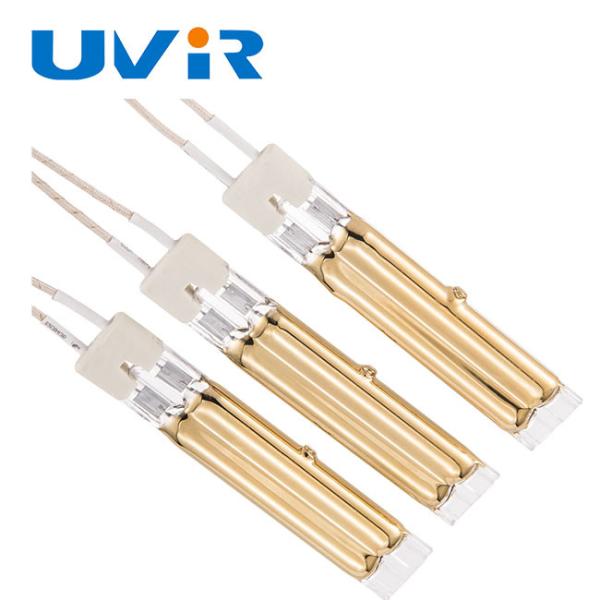 TC01 Gold Twin Tube Infrared Heating Lamp 500V Quartz