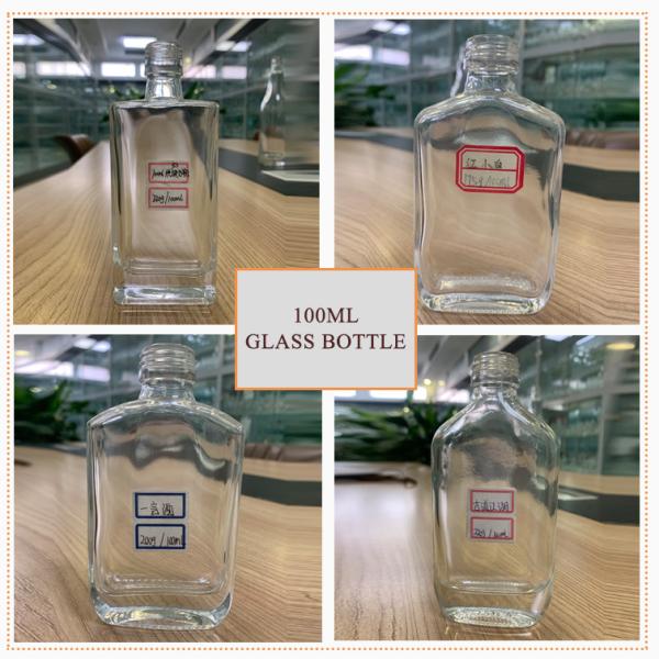 Collar Material Super Flint Material 700ml Empty Clear Alcohol Rum Whisky Spirit Vodka Glass Bottle for Liquor