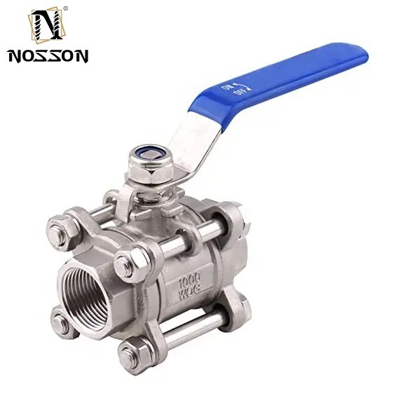 Stainless Steel Ball Valve 2 3 4 Inch NPT Thread Female 3 Piece Full Port Manual Operation ISO9001 Certified Nonstandard