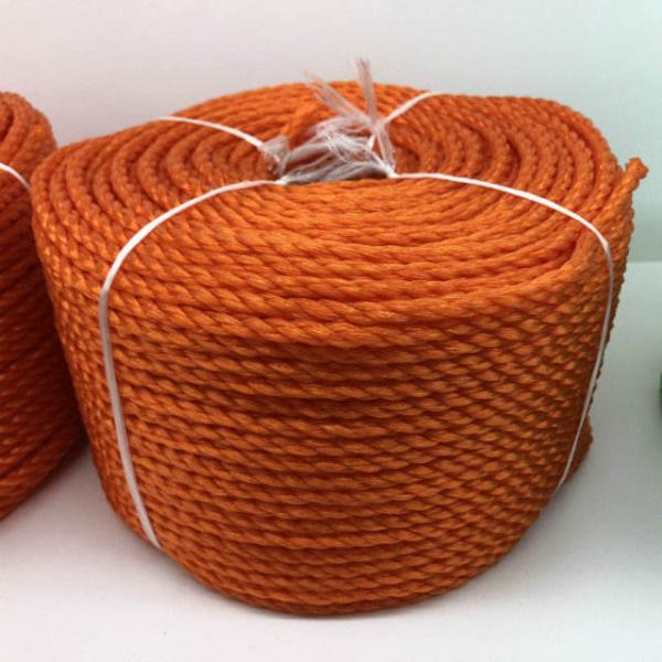 3 Strand Twisted Yellow Blue White Color Polypropylene pp Marine Ropes Shipping Rope