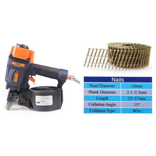 Strong Capacity 3.37kg CN70 Pneumatic Coil Nailer for Pallet and Performance