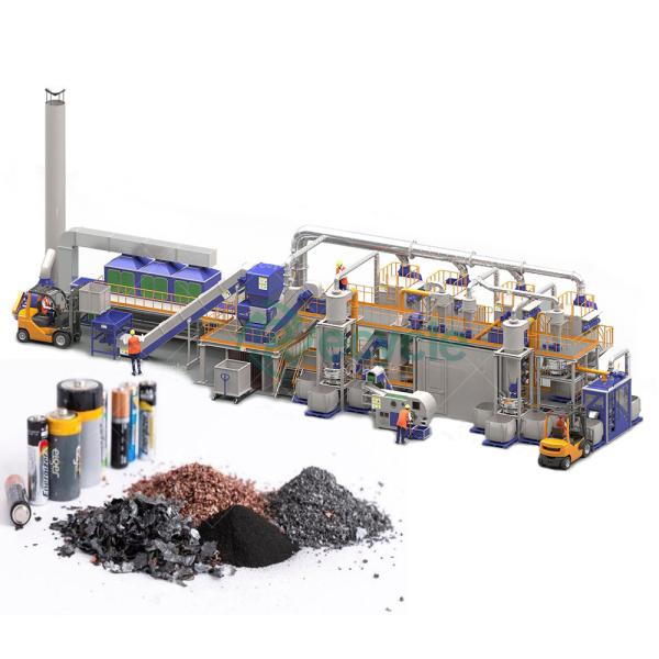 Linha de produção de reciclagem de baterias de lítio de 300 kg/h Máquina de reciclagem de resíduos ecológicos