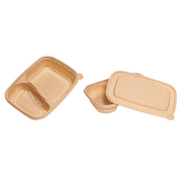 Biodegradable Disposable Rice Husk Fiber  Meal box for cold or hot food