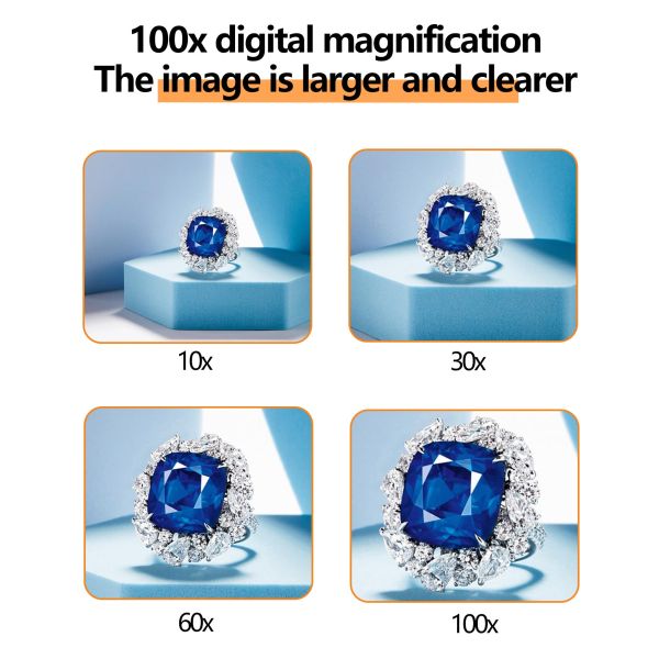 High Magnification Electronic Magnifier With Versatile Applications and Three Lighting Modes