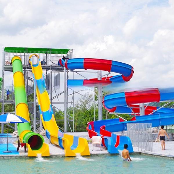 Water Amusement Park Equipment Fiberglass Water Raft Slide for Aqua Park