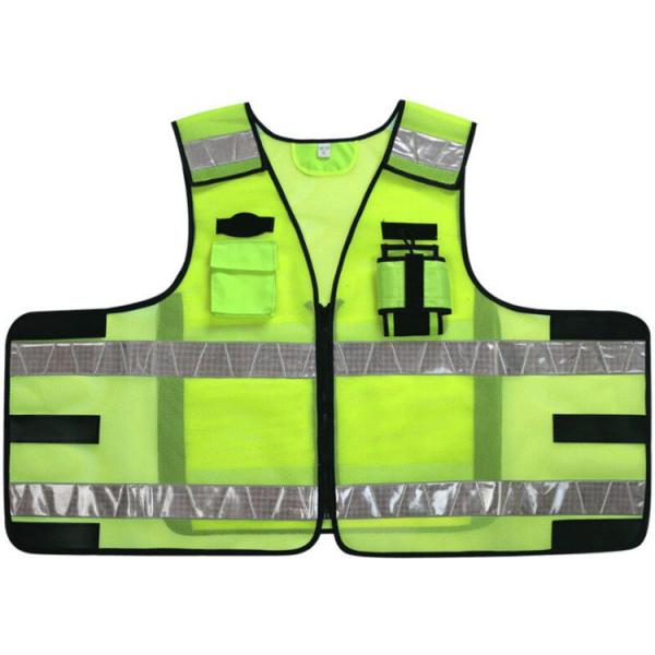 Custom Logo Fluorescent Safety Vest ODM High Durability Mens Hi Vis Vest
