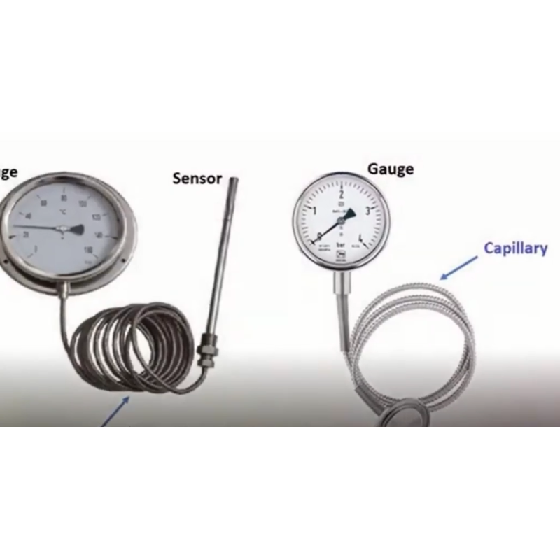 Stainless Steel Capillary Pressure Gauge with 1.5